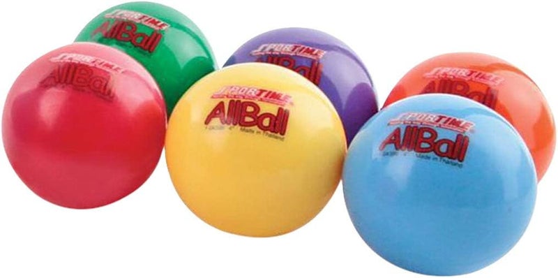 Sportime Multi-Purpose Inflatable All-Balls, 4 Inches, Set of 6