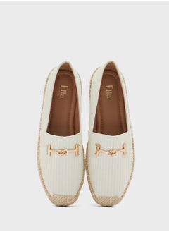 ELLA Metal Trim Raffia Espadrille  - Image 4