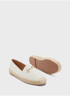 ELLA Metal Trim Raffia Espadrille  - Image 3