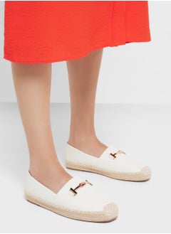 ELLA Metal Trim Raffia Espadrille  - Image 5