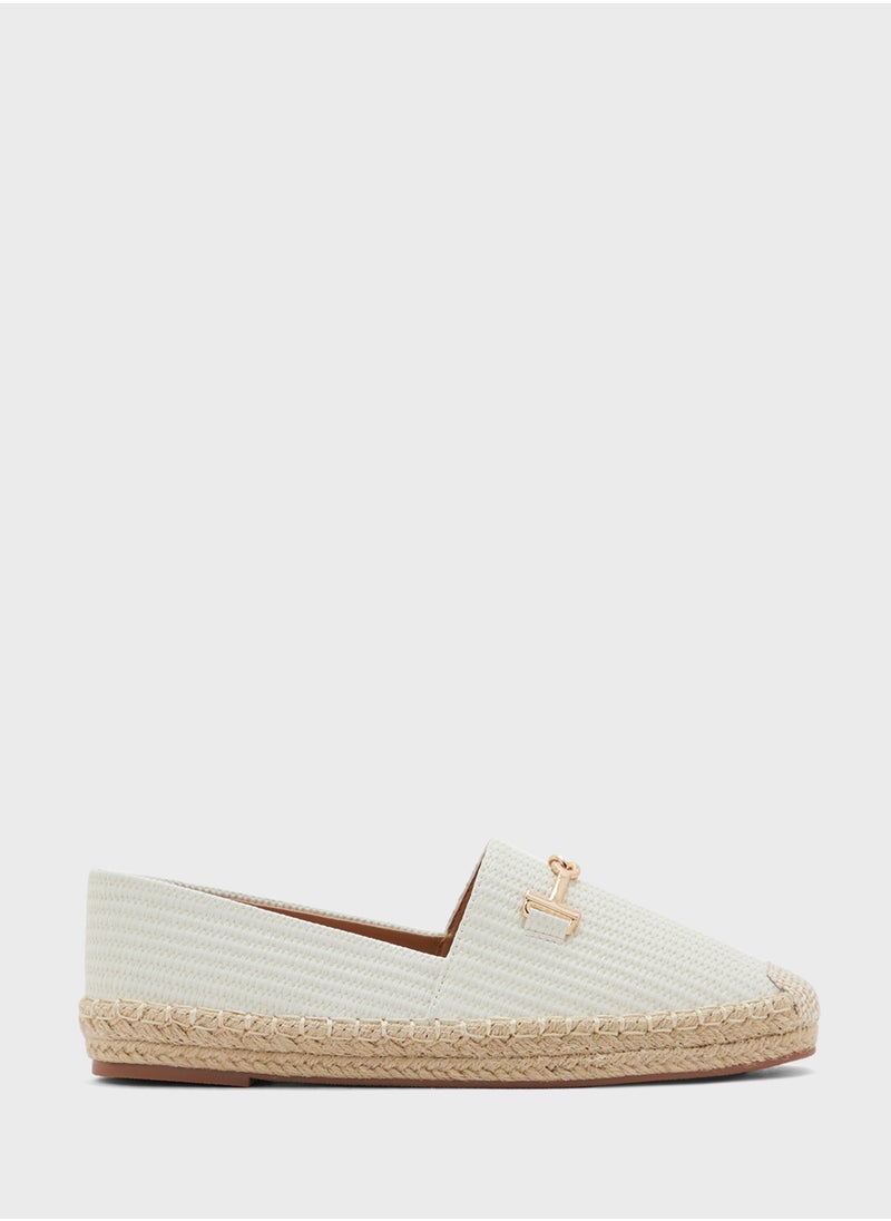 ELLA Metal Trim Raffia Espadrille  - Image 1