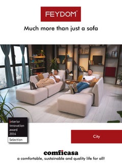 COMFICASA FEYDOM Matacao City Modular Sofa - Velare Dark Grey  - Image 3