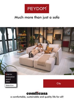 COMFICASA FEYDOM Matacao City Modular Sofa - Velare Dark Grey  - Image 5