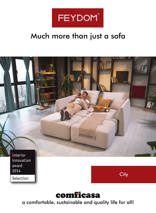 COMFICASA - FEYDOM Matacao City Modular Sofa - Velare Dark Grey - Image 1