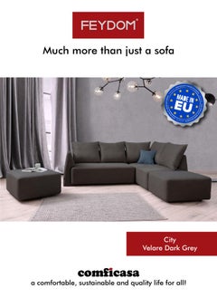 COMFICASA FEYDOM Matacao City Modular Sofa - Velare Dark Grey  - Image 1