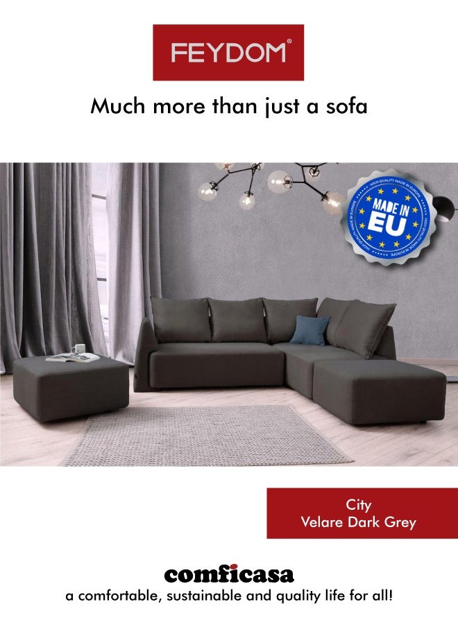 COMFICASA - FEYDOM Matacao City Modular Sofa - Velare Dark Grey - Image 1