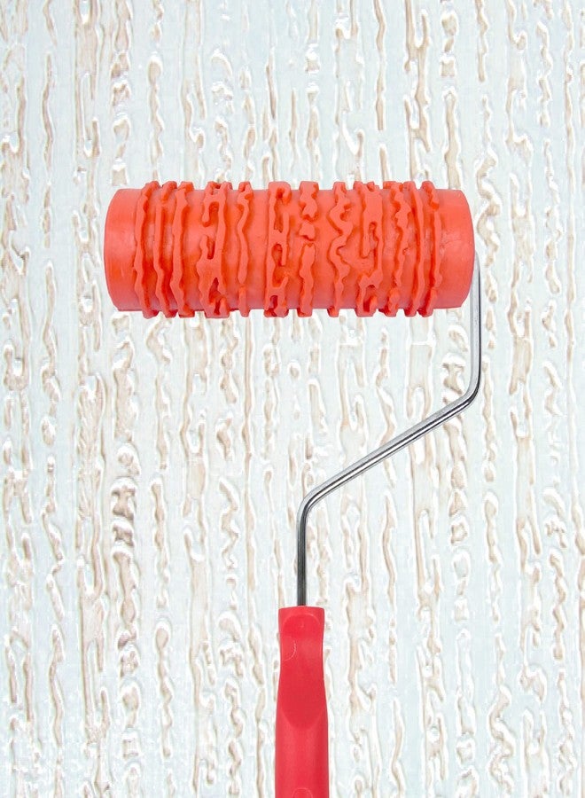 Hanroy 7'' Patterned Paint Roller for Wall Decoration Classic Brick Embossing Texture Rubber Roller Decorative Household DIY Paint Art Tool for Wall Decoration - Image 1