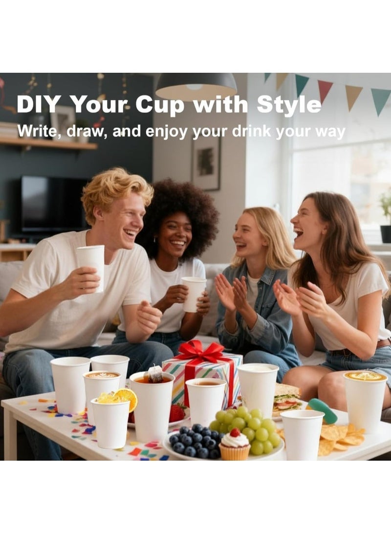 كوالتي أكواب ورقية بيضاء 8 أونصة، 100 قطعة - Image 5