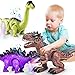 Doloowee 3 Pack Walking Dinosaur Toy for Kids 3557 YearsSimulation Tyrannosaurus  Stegosaurus  BrachiosaurusElectric Robot Dinosaur with LED Lights  SoundsDinosaur Toys for Boys and Girls - Image 4
