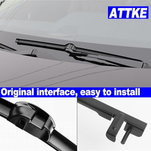ATTKE 2 Wipers 26" + 26" Front Windscreen Wiper Blades for Mercedes W211 E Class 2003-2009 SL Class SL500 SL55 SL550 SL600 2003-2012 C219 CLS Class 2006-2011 OE Original Quality (Pack of 2) - Image 3