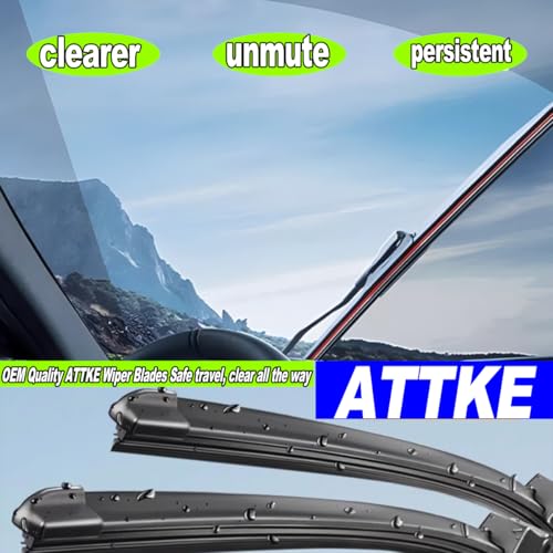 ATTKE 2 Wipers 26" + 26" Front Windscreen Wiper Blades for Mercedes W211 E Class 2003-2009 SL Class SL500 SL55 SL550 SL600 2003-2012 C219 CLS Class 2006-2011 OE Original Quality (Pack of 2) - Image 4
