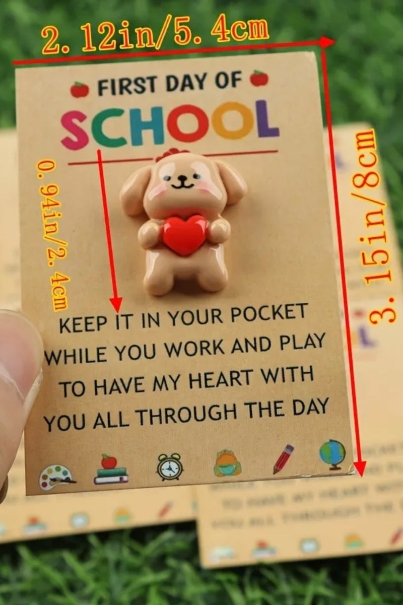 هدايا العودة إلى المدرسة للبنات والأولاد، بطاقة عناق جيب في أول يوم دراسي، أفكر فيك، رسالة حب للطلاب، فكرة هدية للأطفال، لعبة لطيفة للأطفال على ظهر الحضانة، فصل دراسي جديد - Image 4