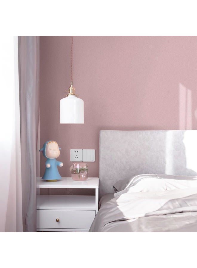 Ismoon Pink Wallpaper Peel and Stick Pink Contact Paper 17.7''×118''Removable Self-Adhesive Wallpaper Matte Contact Paper for Cabinets and Drawers Girls Bedroom Vinyl Roll - Image 4