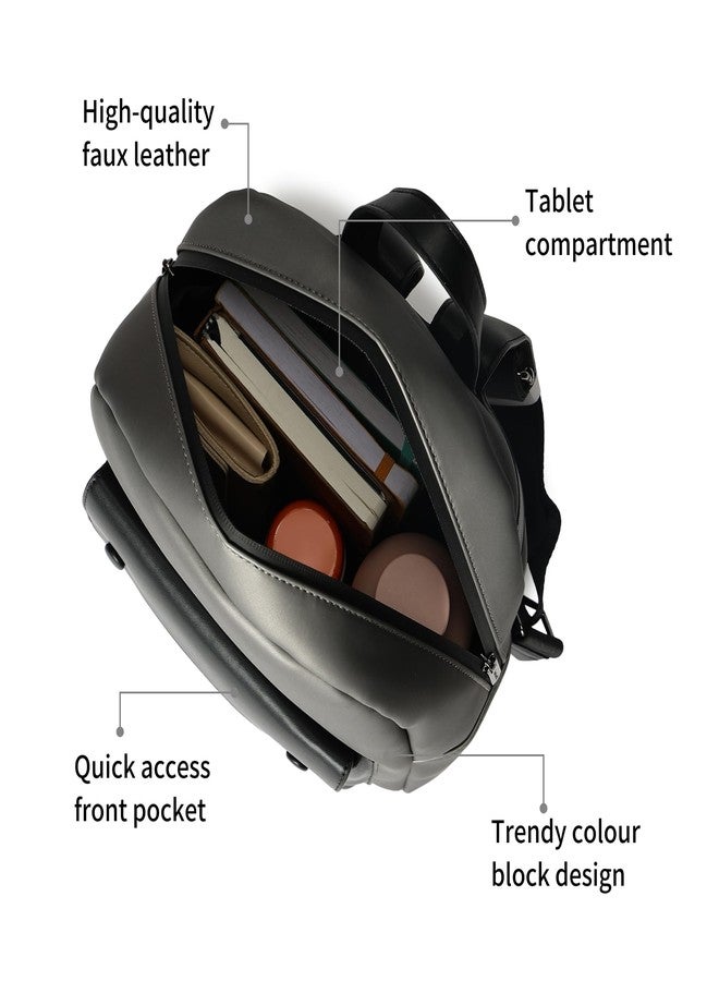 Fastrack Dual-Tone Backpack for Men & Women | Lightweight Structured Bag with Main Compartment, Front Flap Pocket & Side Bottle Holders | Minimal Everyday Backpack for College, Work & City Life - Image 3