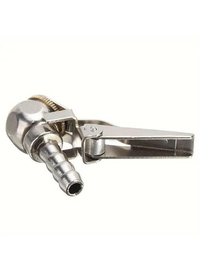 Silvery Metal Skeleton Tire Chuck Adjustable Pressure Regulator Durable Portable Car Truck Tool - Image 5