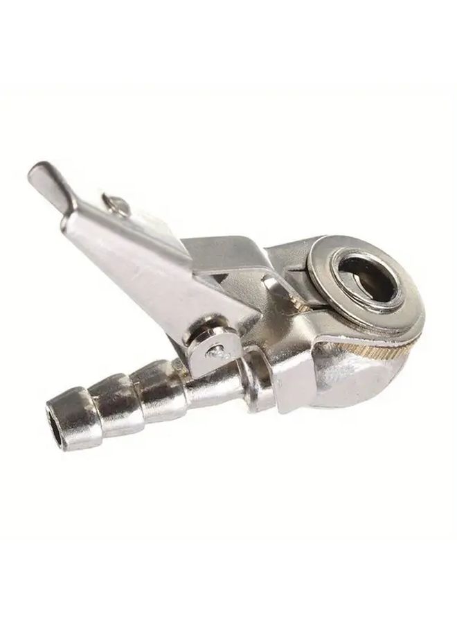 Silvery Metal Skeleton Tire Chuck Adjustable Pressure Regulator Durable Portable Car Truck Tool - Image 1