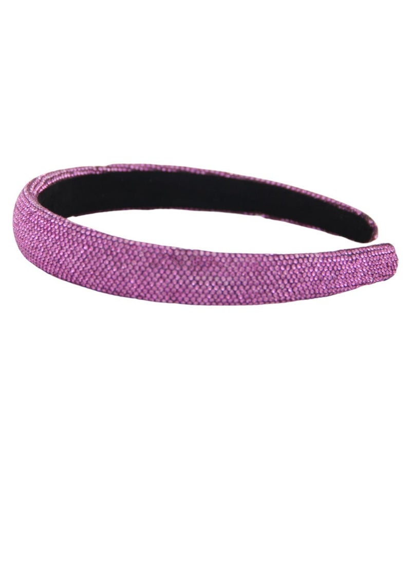 D'Daniela - Headband Emelly For Women's and  Girls Purple Glittery - Image 1