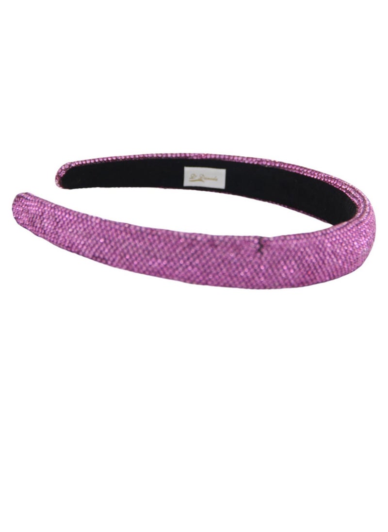 D'Daniela - Headband Emelly For Women's and  Girls Purple Glittery - Image 1