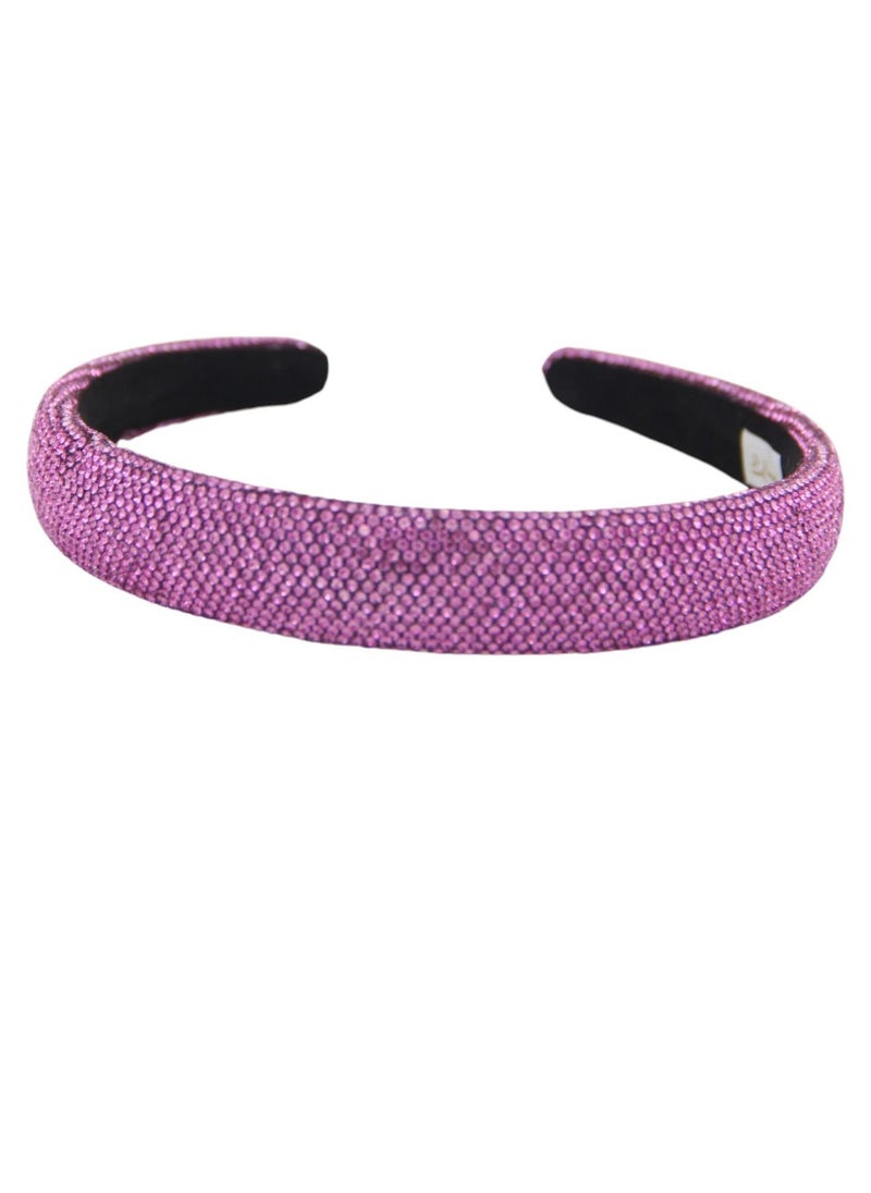 D'Daniela - Headband Emelly For Women's and  Girls Purple Glittery - Image 1