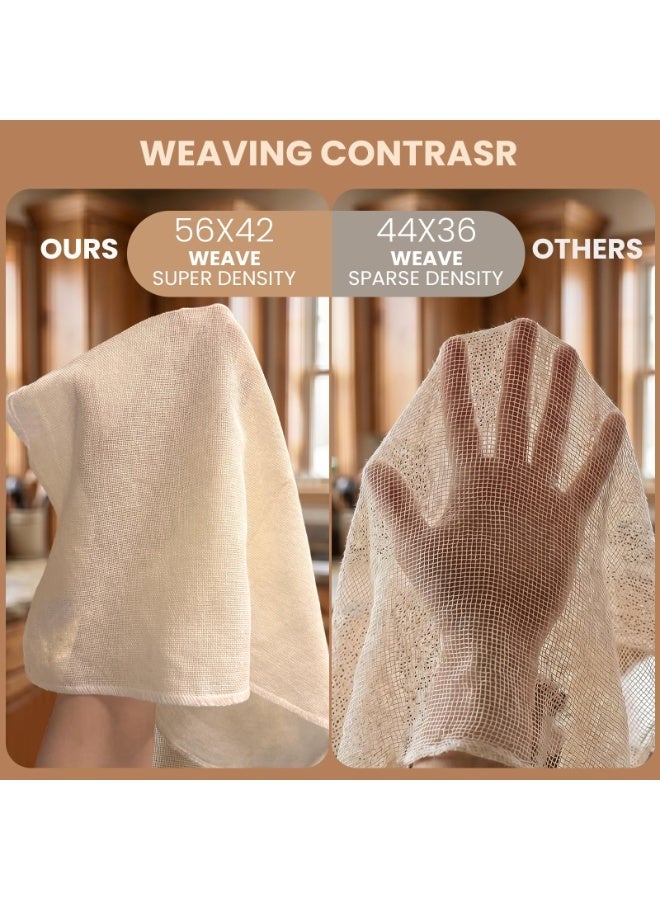 Chabeia 6 Pcs Cheese Cloths, 18x18 Inch, Grade 100 Cheesecloth for Straining Filtering, Canning, Covering, Polishing and Decoration - Image 4