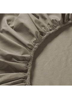 Generic Fitted sheet, grey-beige, 180x200 cm  - Image 2