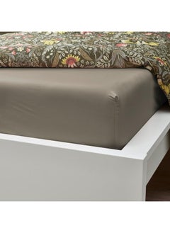 Generic Fitted sheet, grey-beige, 180x200 cm  - Image 4