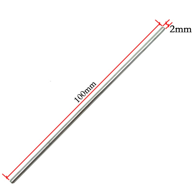 EUDAX 30mmx8mm Plastic Roll 2mm Dia Shaft Toys Wheel and 2mmx100mm STEM Shaft Round Rod Axles for DIY Toy RC Car Truck Boat Helicopter Model Part (Black, 100pcs) - Image 3