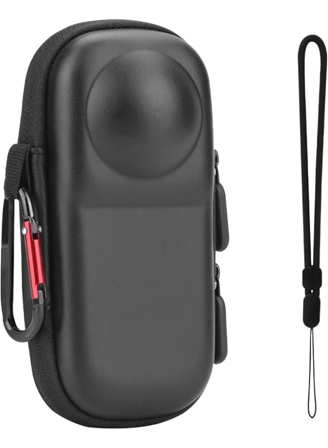 PFUTURE Hard Shell Carrying Case for Insta360 X4/X5 – Portable Travel Storage Bag Fits with Original Lens Cap, Protective Small Case with Wrist Strap and Carabiner for Insta360 Accessories (Camera Not - Image 1