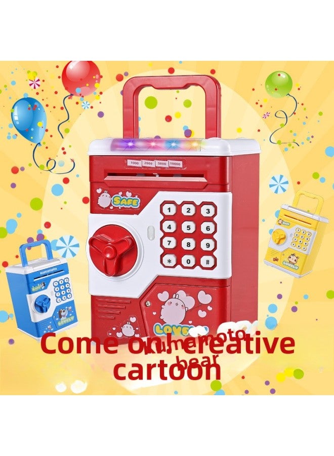 Fan Huang 2018 901 Children's Piggy Bank Password Box Automatic Door Lantern Story Ancient Poetry Storage Box-Dimensions:901B-Z Special Blue - Image 4