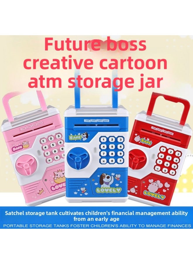 Fan Huang 2018 901 Children's Piggy Bank Password Box Automatic Door Lantern Story Ancient Poetry Storage Box-Dimensions:901B-Z Special Blue - Image 5