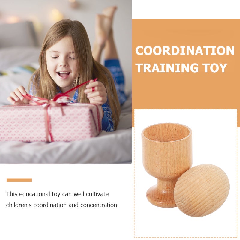 1 Set Baby Object Fitting Exercise Toy Hand-eye Coordination Toy Wood Plaything - Image 5