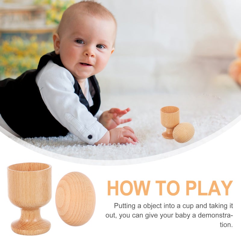 1 Set Baby Object Fitting Exercise Toy Hand-eye Coordination Toy Wood Plaything - Image 2