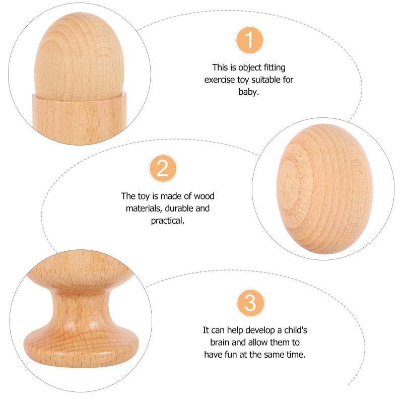 1 Set Baby Object Fitting Exercise Toy Hand-eye Coordination Toy Wood Plaything - Image 4
