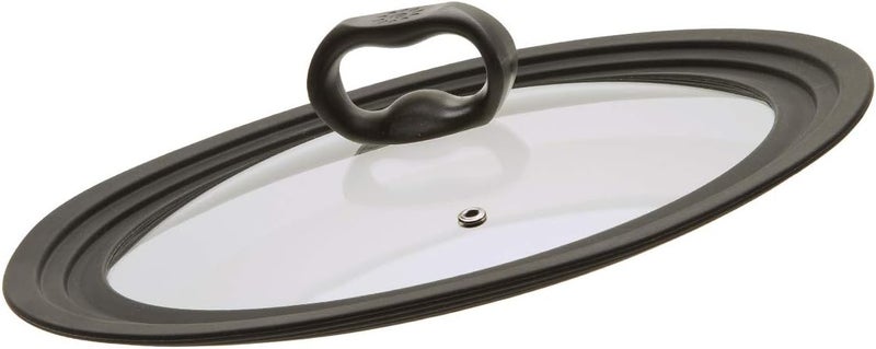 Ecolution Universal Lid for Pots and Pans, Fits 9.5-Inch to 12-Inch Cookware, Tempered Glass Replacement Lid with Heat Resistant Silicone Edge, Dishwasher Safe, Made without BPA, Large, Black - Image 5