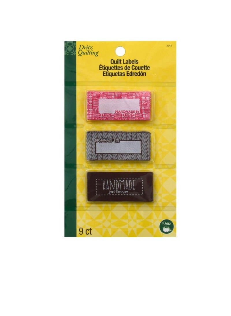 Quilting Sew-In Embroidered Labels Handmade 9pc - Image 3