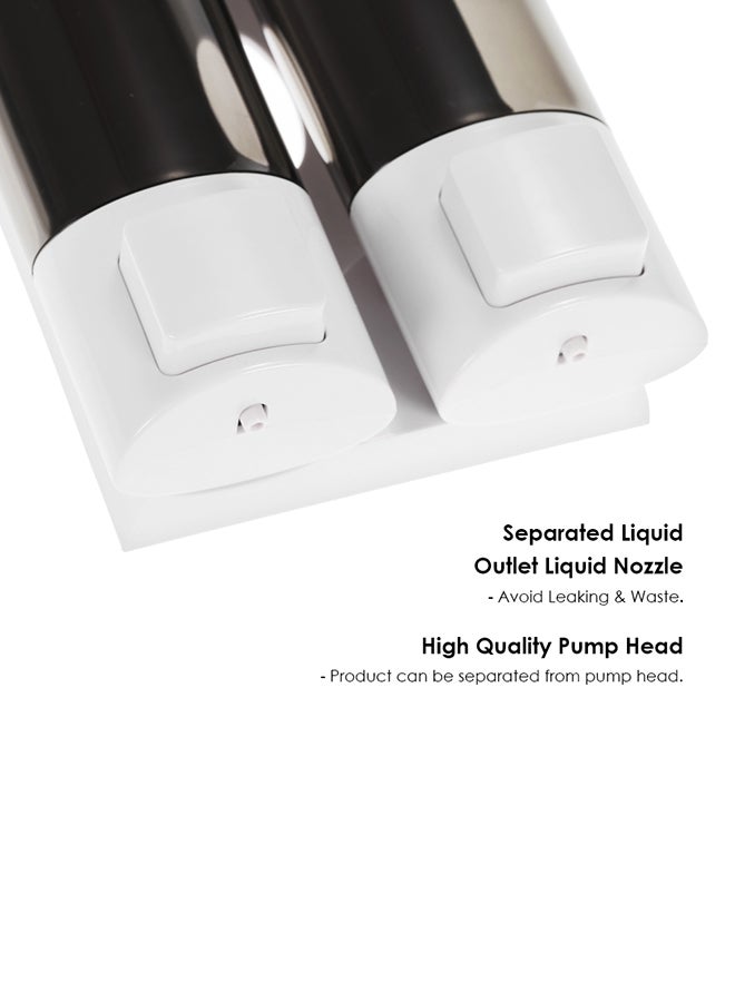 Aknur موزع شامبو وجل استحمام مكون من قطعتين أبيض 0.432كيلوجرام - Image 2