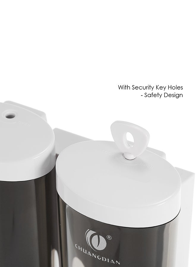 Aknur موزع شامبو وجل استحمام مكون من قطعتين أبيض 0.432كيلوجرام - Image 3