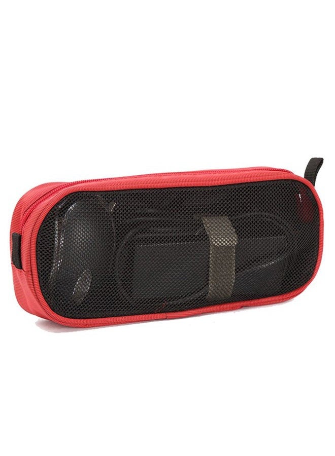 LÓVFEIFAN Universal Electronics Accessories Travel Organizer - Zipper Mesh Adapter Case for Laptop, Notebook, Tablet, Power, Mouse, Cord, USB Accessories - Red - Image 1
