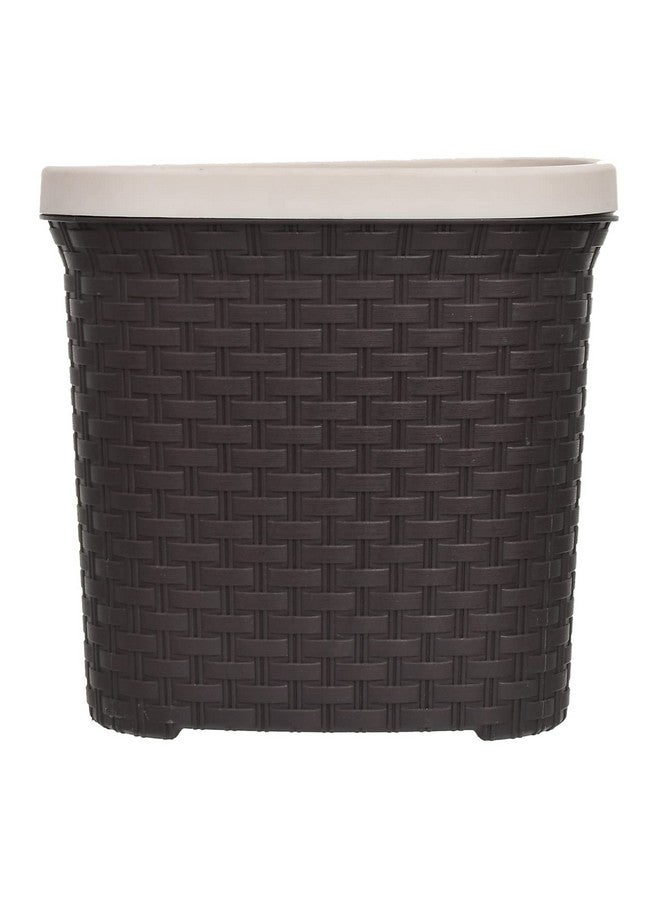 Kuber Industries Multiuses Plastic Open Dustbin For Home, Kitchen, Office, Bathroom, 7 Litre (Brown)-47KM0716 - Image 4