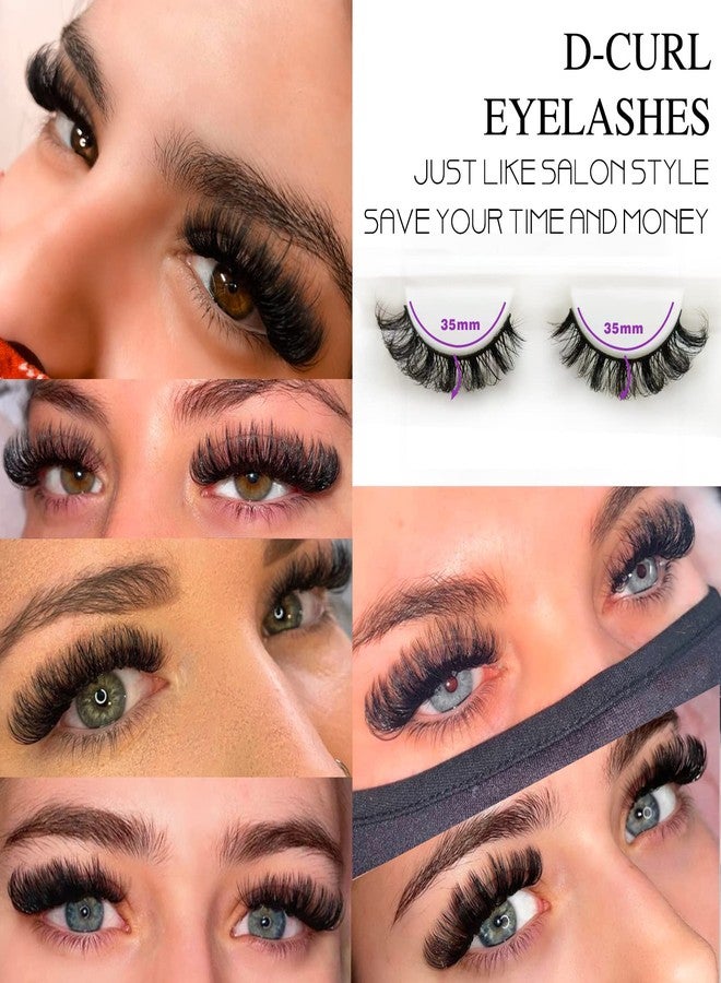 royaomis 10Pairs 3D Russian Strip Lashes - DD Curl Lash Strips, Mink Eyelashes - Fluffy, Wispy & Natural Look - Image 2