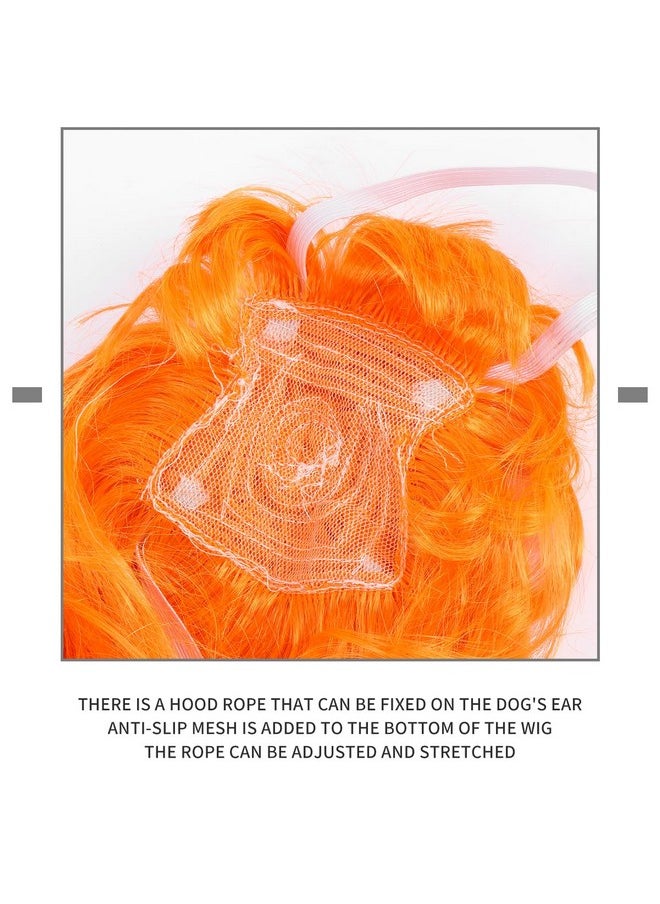 Alasum - Cats Wearing Wigs  Cat Wig Pet Wig Cosplay Wig Orange Decor Cosplay Accessories Orange Wig Halloween Costumes Dog Wig Hair Decor Puppy Outfits Halloween Costumes Puppy - Image 1