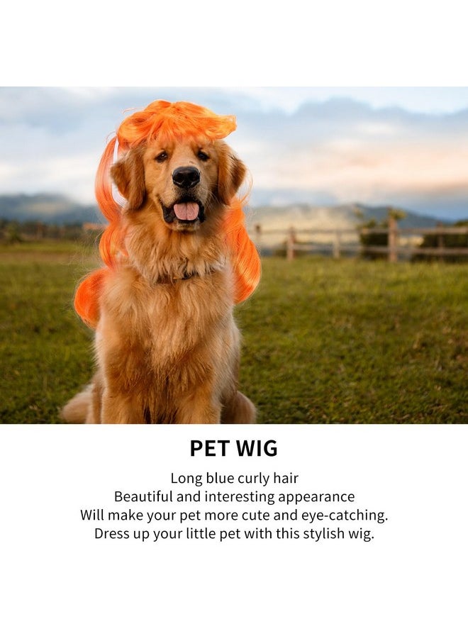 Alasum - Cats Wearing Wigs  Cat Wig Pet Wig Cosplay Wig Orange Decor Cosplay Accessories Orange Wig Halloween Costumes Dog Wig Hair Decor Puppy Outfits Halloween Costumes Puppy - Image 1