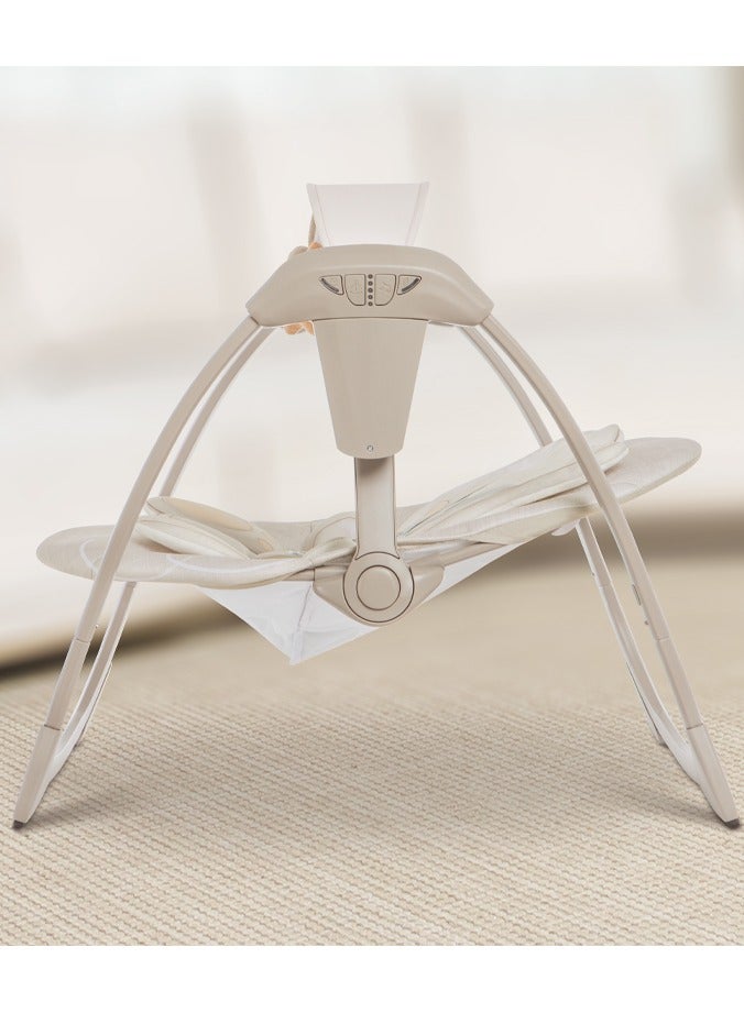 Baby Automatic Swing With Music, 5 Speeds, 7 Fun Melodies, Breathable Fabric And 2 Plush Toys, Newborn To Toddler, Upto 11 Kg - Image 2