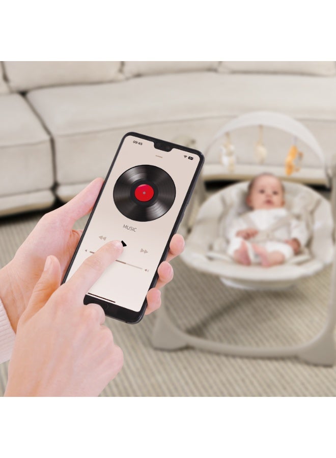 Baby Automatic Swing With Music, 5 Speeds, 7 Fun Melodies, Breathable Fabric And 2 Plush Toys, Newborn To Toddler, Upto 11 Kg - Image 5