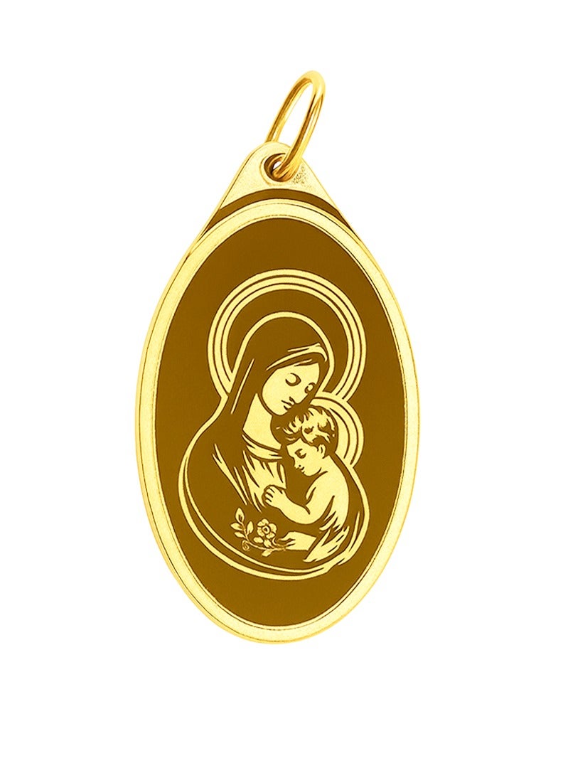 Gold Era Gold Era 5 Grams 24K Gold Pendant – Virgin Mary Religious Gold Pendant | Certified 999.9 Pure Gold Pendant for Women & Men  - Image 1