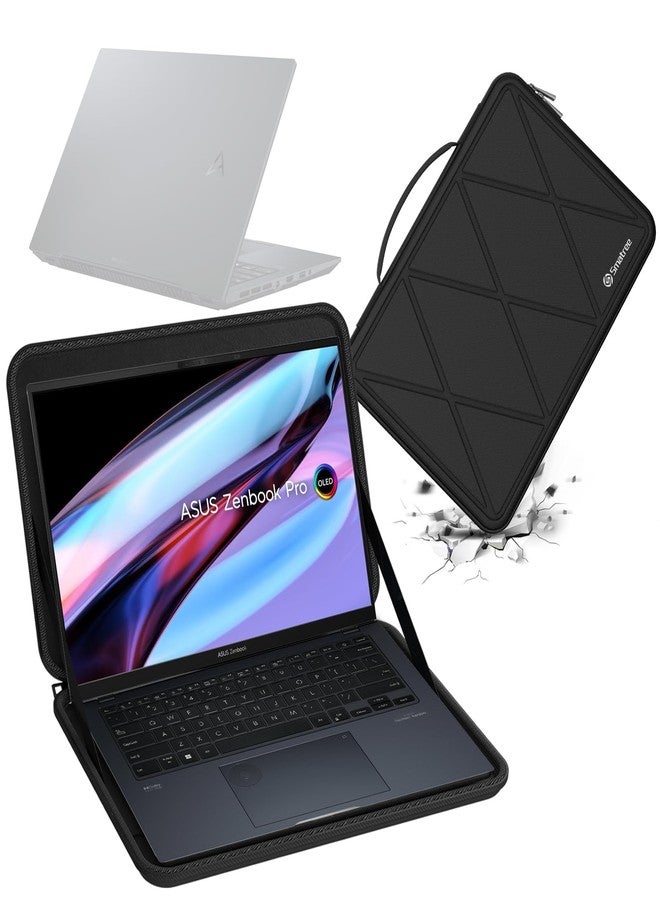 Smatree Hard EVA Protective Sleeve Case Compatible for 14.5 inch ASUS Zenbook Pro 14 Duo OLED, for ASUS Zenbook Pro 14 OLED,for ASUS Vivobook S 14 OLED K5404 Laptop and Anti-Shock Bag(X8252)