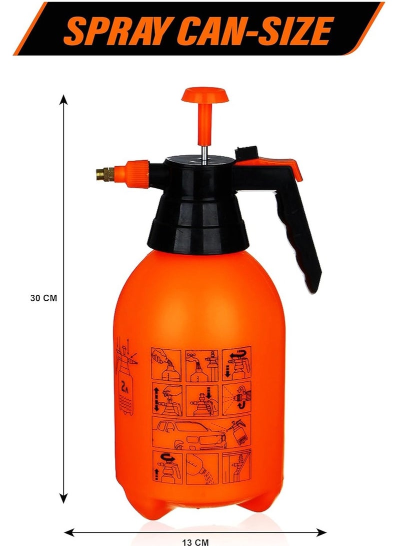 Two Litre Watering Sprayer Bottle Gardening Atomizer Orange 30x18x13 centimeter - Image 2