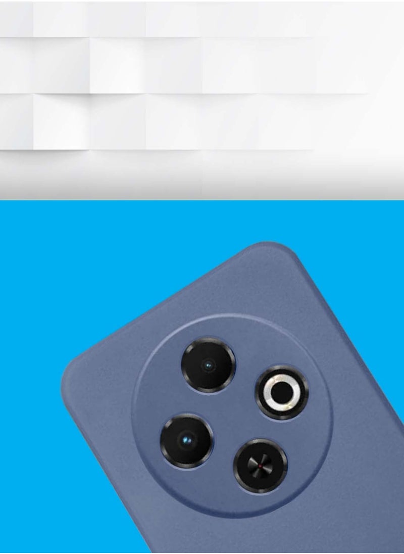 Wtech - Tecno Spark 30C 4G 2024 Premium Soft Liquid Silicone Case Cover - Rock Blue - Image 1