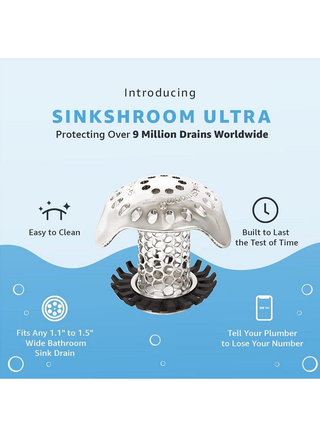 سينك شروم واقي صرف حوض الحمام الثوري للغاية من SinkShroom، مصنوع من الفولاذ المقاوم للصدأ مع سدادة - Image 2