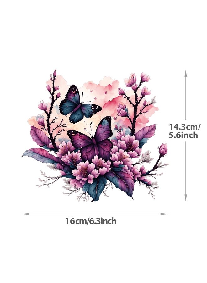 Generic Medium Size Butterfly Sticker On Clothes For Girl Dresses Decals Patches Washable Thermal Press Hoodies Tops Vinyl Diy Patch 